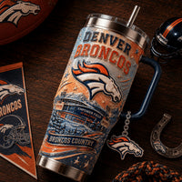 Denver Football Jewel 40oz Tumbler