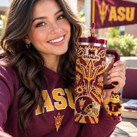 Tempe Gold Football Bling 40oz Tumbler