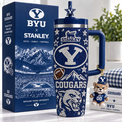 Provo Cougar Football Bling 40oz Tumbler
