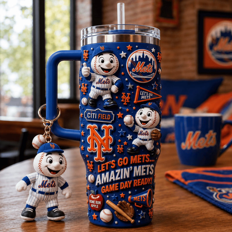 New York Met Baseball Aurora 40oz Tumbler
