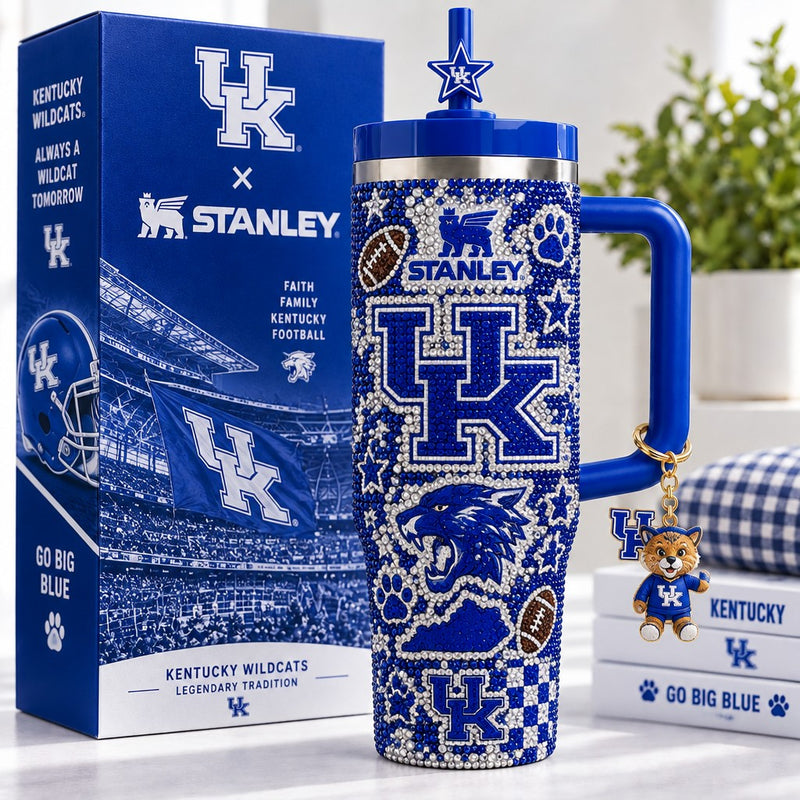 Kentucky Wildcat Blue Gilded 40oz Tumbler