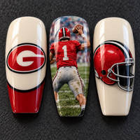Athens Football Fan Press On Nails