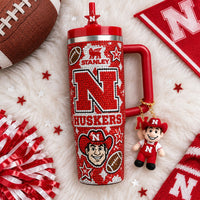 Nebraska Husker Football Luxe 40oz Tumbler
