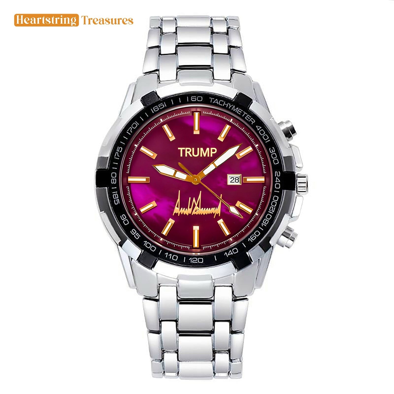 TRUMP Watch 2025 Luxury Gold – Mystical Purple Dial – Gold Watch for Men