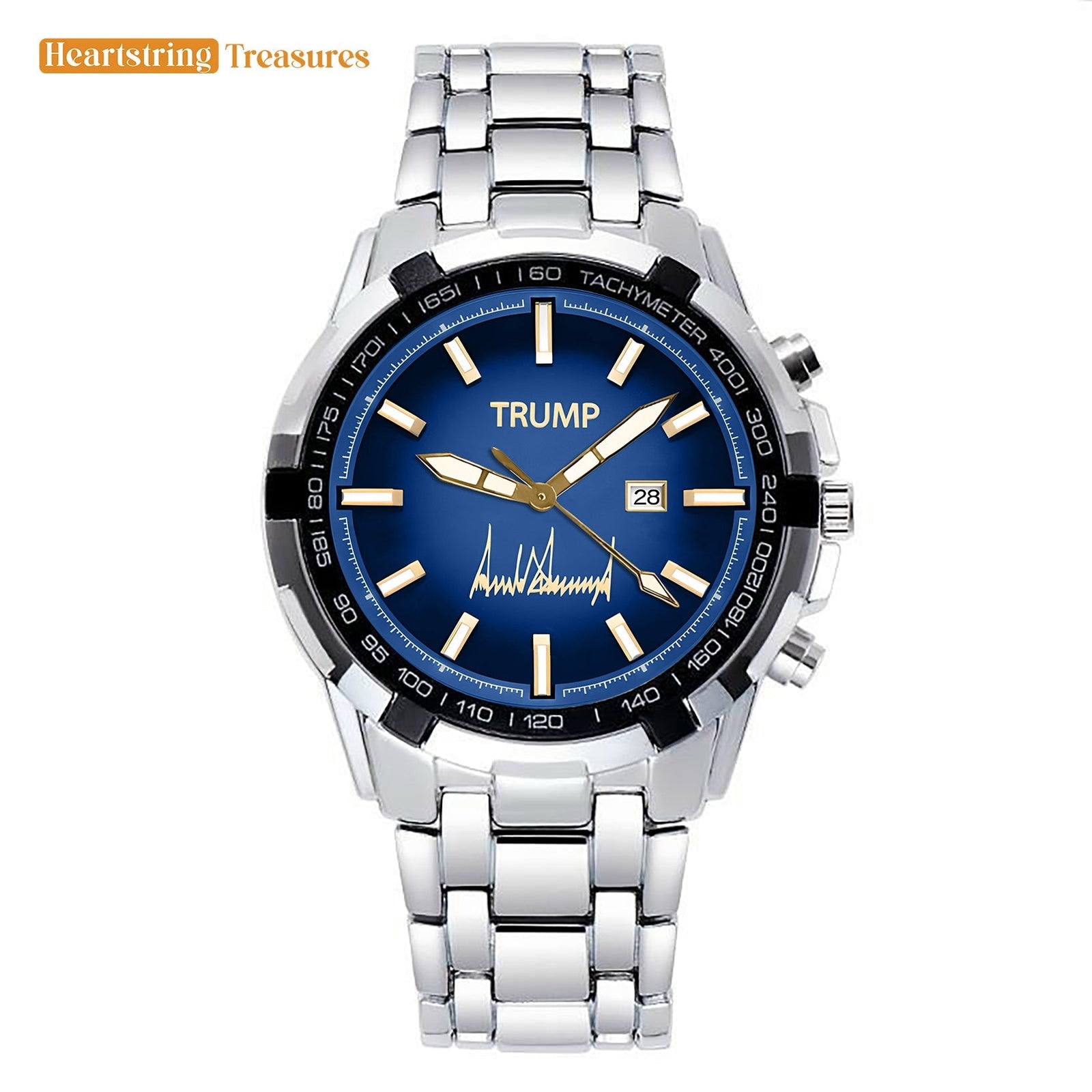 TRUMP Watch 2025 Luxury Gold – Royal Cosmic Blue Dial – Gold Watch for Men