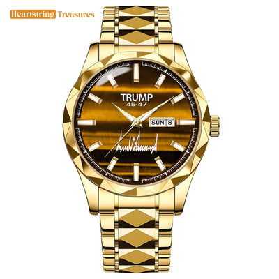 TRUMP Watch 45-47 Luxury Gold – Cocoa Black Dial  – Gold Watch for Men