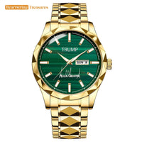 TRUMP Watch 2026 Luxury Gold – Brushed Emerald Dial – Gold Watch for Men
