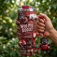 Arkansas Gridiron Starry 40oz Tumbler