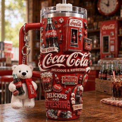 Classic Red Soda Dazzle 40oz Tumbler