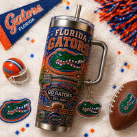 Gainesville Gator Football Glam 40oz Tumbler