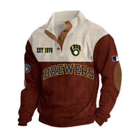Milwaukee Corduroy Button Baseball Pullover