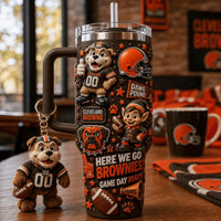 Cleveland Football Bling 40oz Tumbler