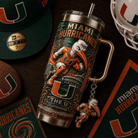 Miami Hurricane Football Starry 40oz Tumbler