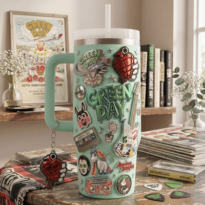 Punk Rock Green Dazzle 40oz Tumbler