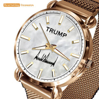 TRUMP Watch 2026 Luxury Gold - Pearl White Dial - Gift Watch for Women