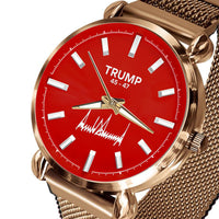 TRUMP Watch 45-47 Luxury Gold – Royal Red Dial – Gift Watch for Women