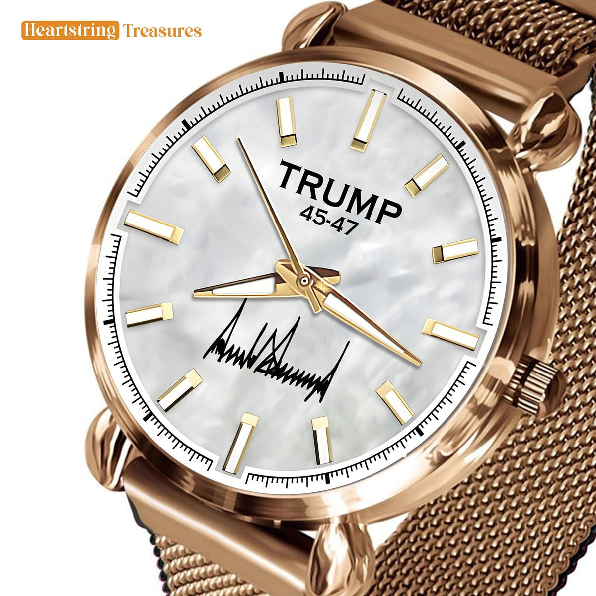 TRUMP Watch 45-47 Luxury Gold - Ivory Shine Dial - Gift Watch for Women