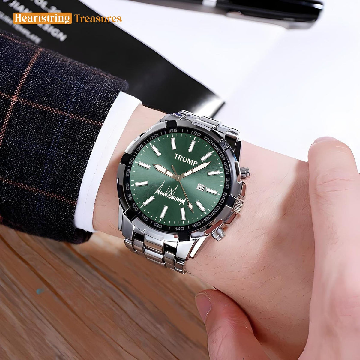 TRUMP Watch 2025 - Emerald Glow Dial - Gift Watch for Fans