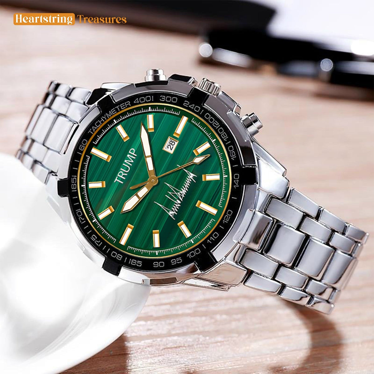 TRUMP Watch 2025 - Green Jewel Dial - Gift Watch for Fans