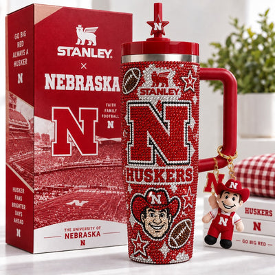 Nebraska Husker Football Luxe 40oz Tumbler