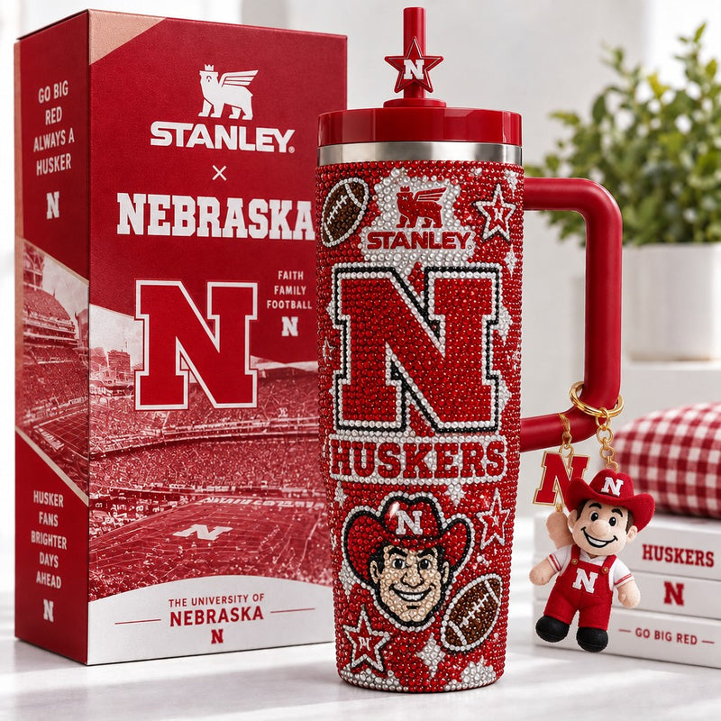Nebraska Husker Football Luxe 40oz Tumbler