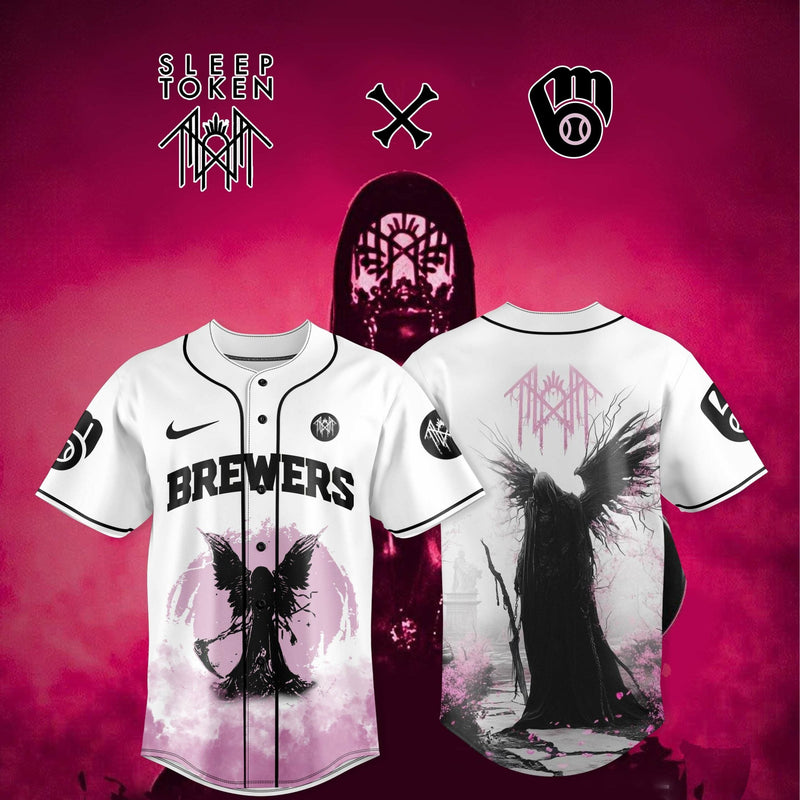 Milwaukee Ritual Night Pink White Baseball Jersey