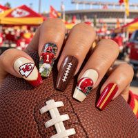 Kansas City Football Fan Press On Nails
