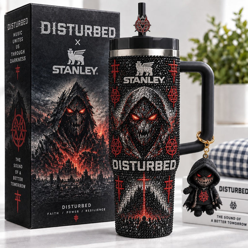 Dark Metal Hooded Bling 40oz Tumbler