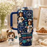 Nurse Life Heart Glam 40oz Tumbler
