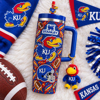 Kansas Jayhawk Pride Starry 40oz Tumbler