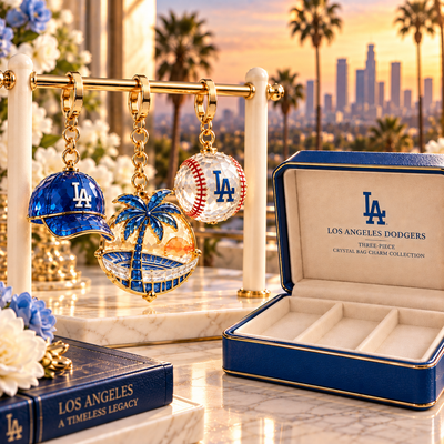Los Angeles Baseball Fan Bag Charm Set