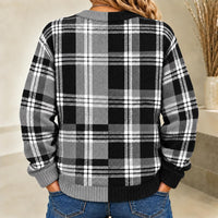Las Vegas Plaid Knit Women's Cardigan