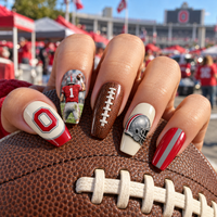 Columbus Football Fan Press On Nails