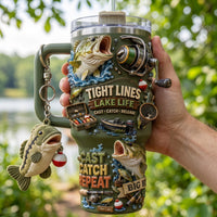 Bass Fishing Lake Life Dazzle 40oz Tumbler