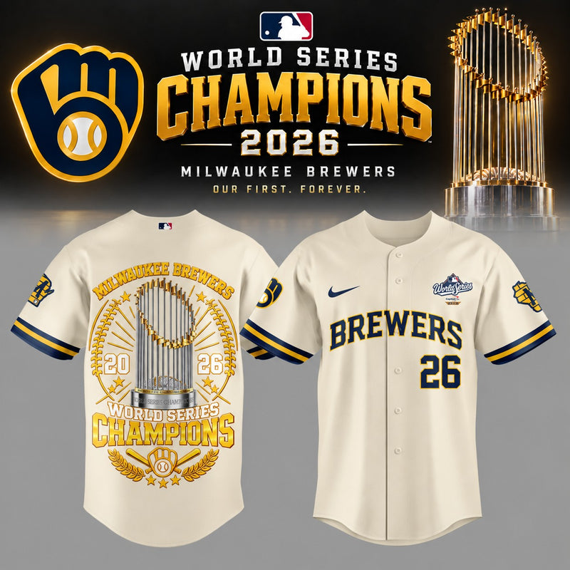 Milwaukee Trophy Cream Baseball Jersey