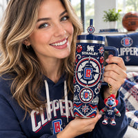 LA Clipper Basketball Glam 40oz Tumbler