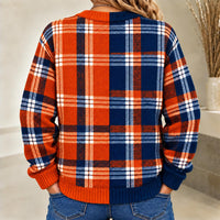 Chicago Plaid Knit Women's Cardigan
