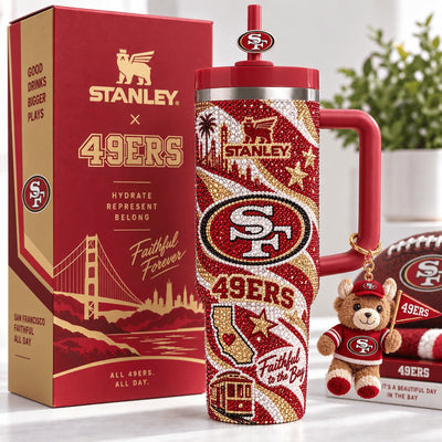 San Francisco Football Jewel 40oz Tumbler