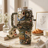 Bass Fishing Lake Life Dazzle 40oz Tumbler