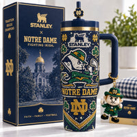 South Bend Irish Football Glam 40oz Tumbler