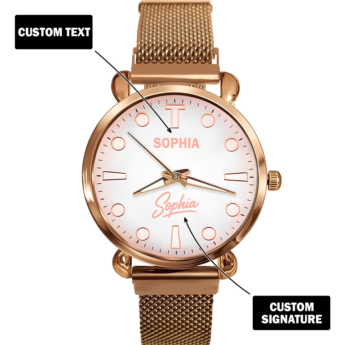 Custom Wrist Watches For Ladies - Rose Gold Watches For Ladies