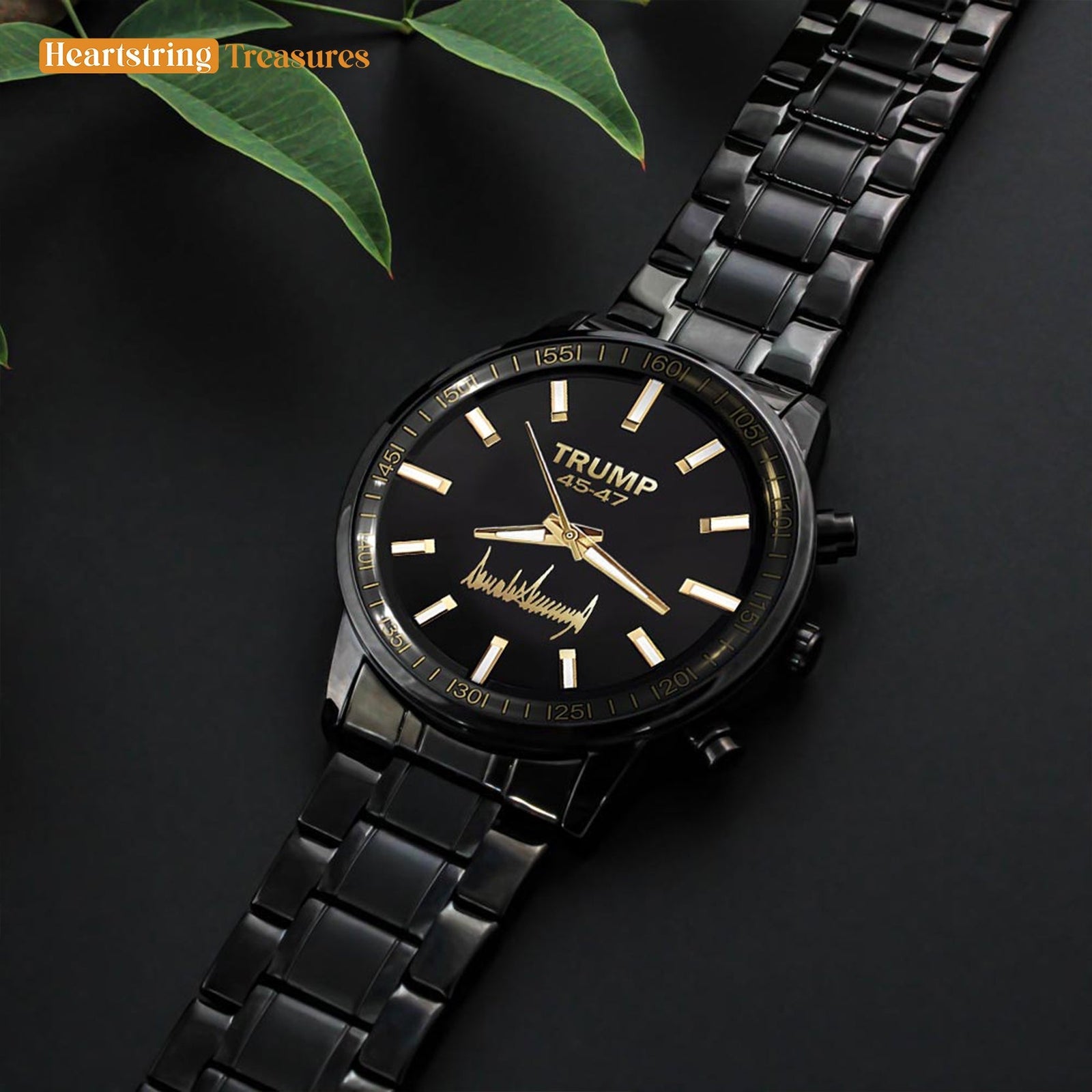 TRUMP Watch 45-47 Stainless steel - Obsidian Black Dial - Gift Watch for Fans