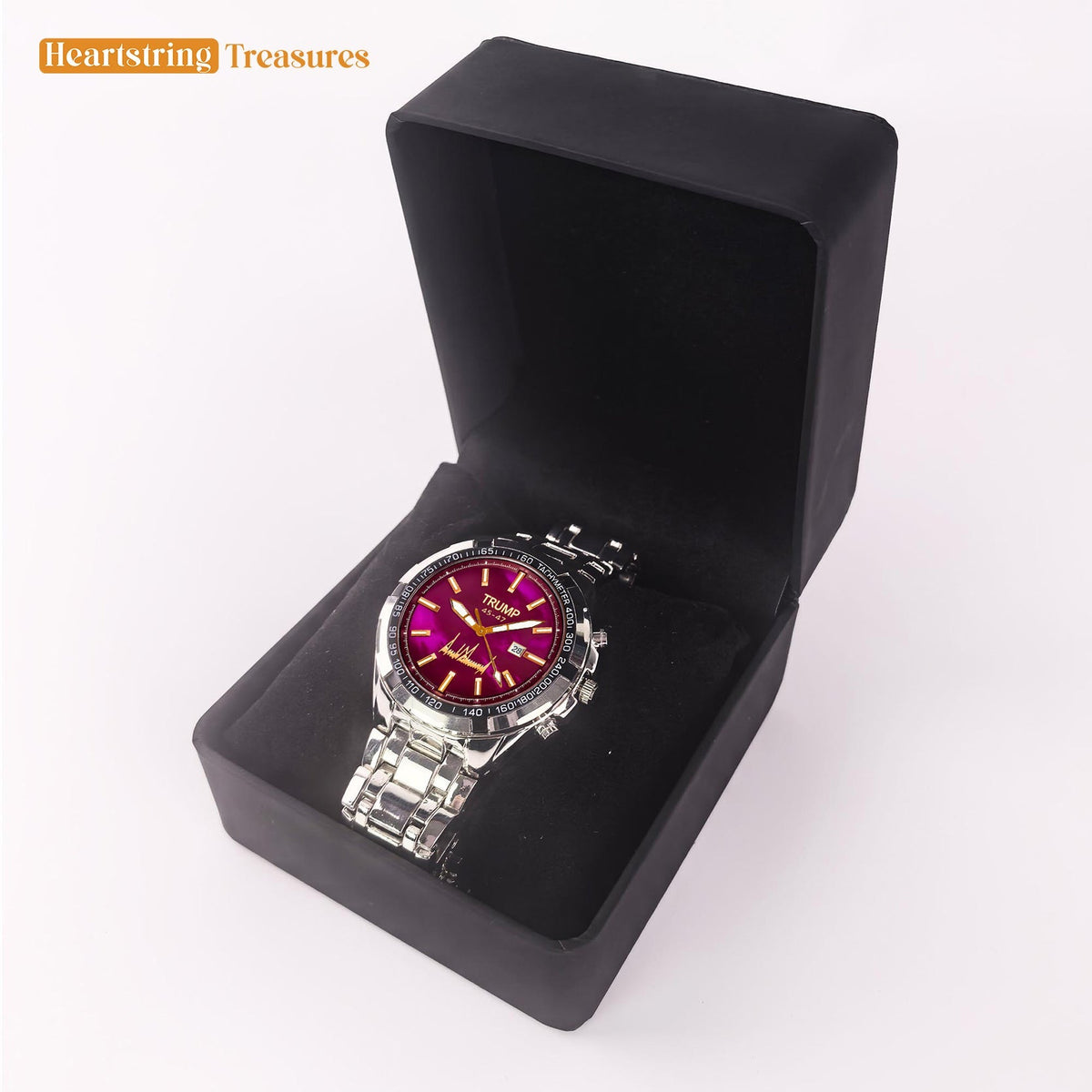 TRUMP 45-47 Watch 2025 Luxury Gold – Purple Storm Dial – Gold Watch for Men