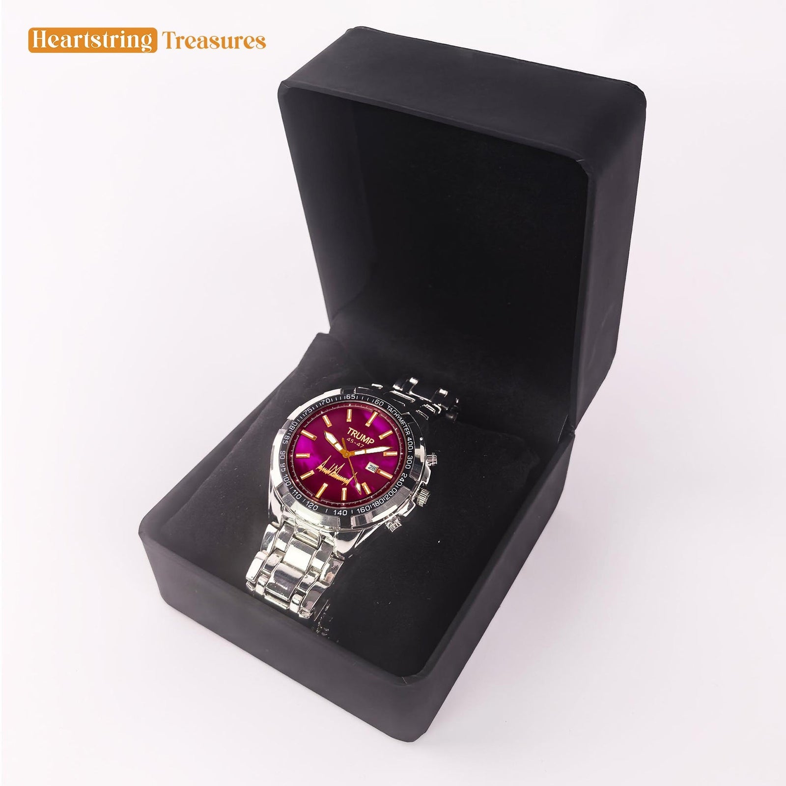 TRUMP 45-47 Watch 2025 Luxury Gold – Purple Storm Dial – Gold Watch for Men