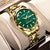 TRUMP Watch 2025 Luxury Gold –Brushed Emerald Dial – Gold Watch for Men