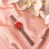 TRUMP Watch 45-47 Luxury Gold – Royal Red Dial – Gift Watch for Women