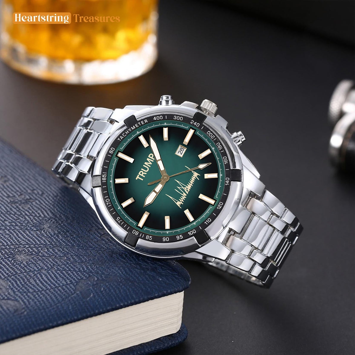 TRUMP Watch 2025 - Emerald Steel - Gift Watch for Fans
