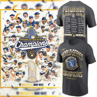 Milwaukee Won Our Way Ring Charcoal Baseball T-Shirt