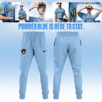 Milwaukee Powder Blue Custom Number Baseball Jersey