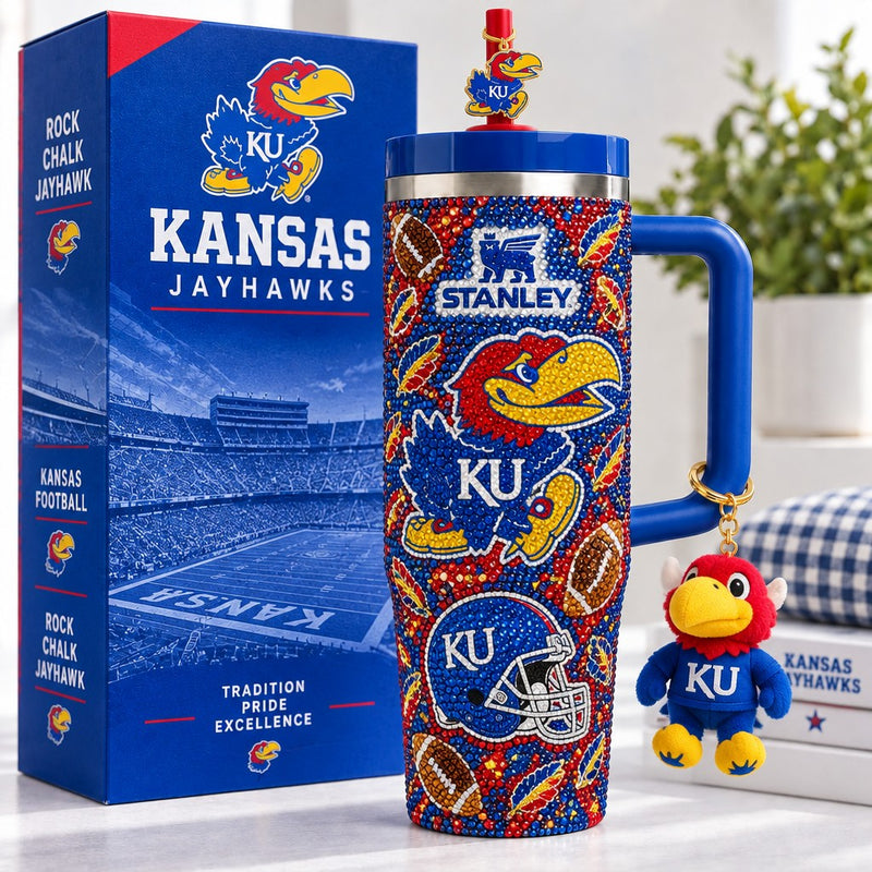 Kansas Jayhawk Pride Starry 40oz Tumbler